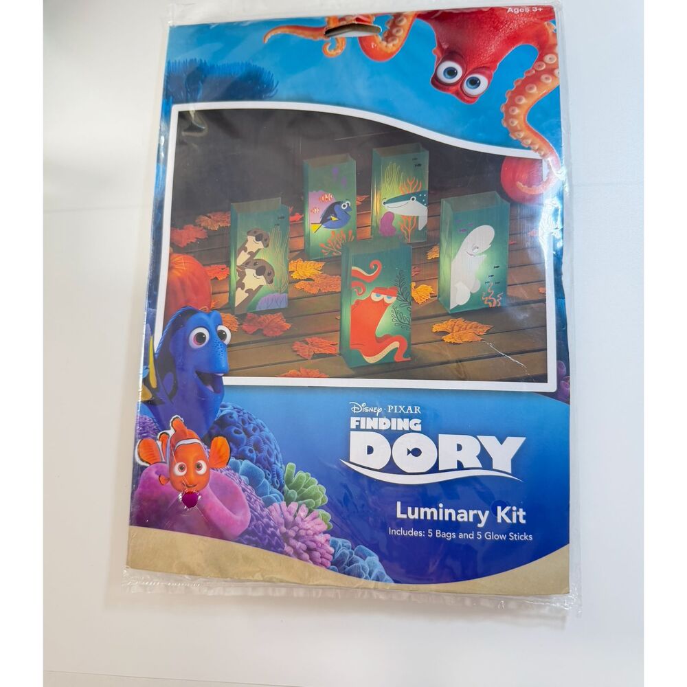 Disney Pixar Finding Dory Luminary Kit NEW Kids Craft Party Decor Dory